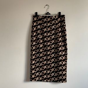 4 | Black and Gold Le Château Pencil Skirt